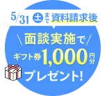 面談実施者でギフト券プレゼント